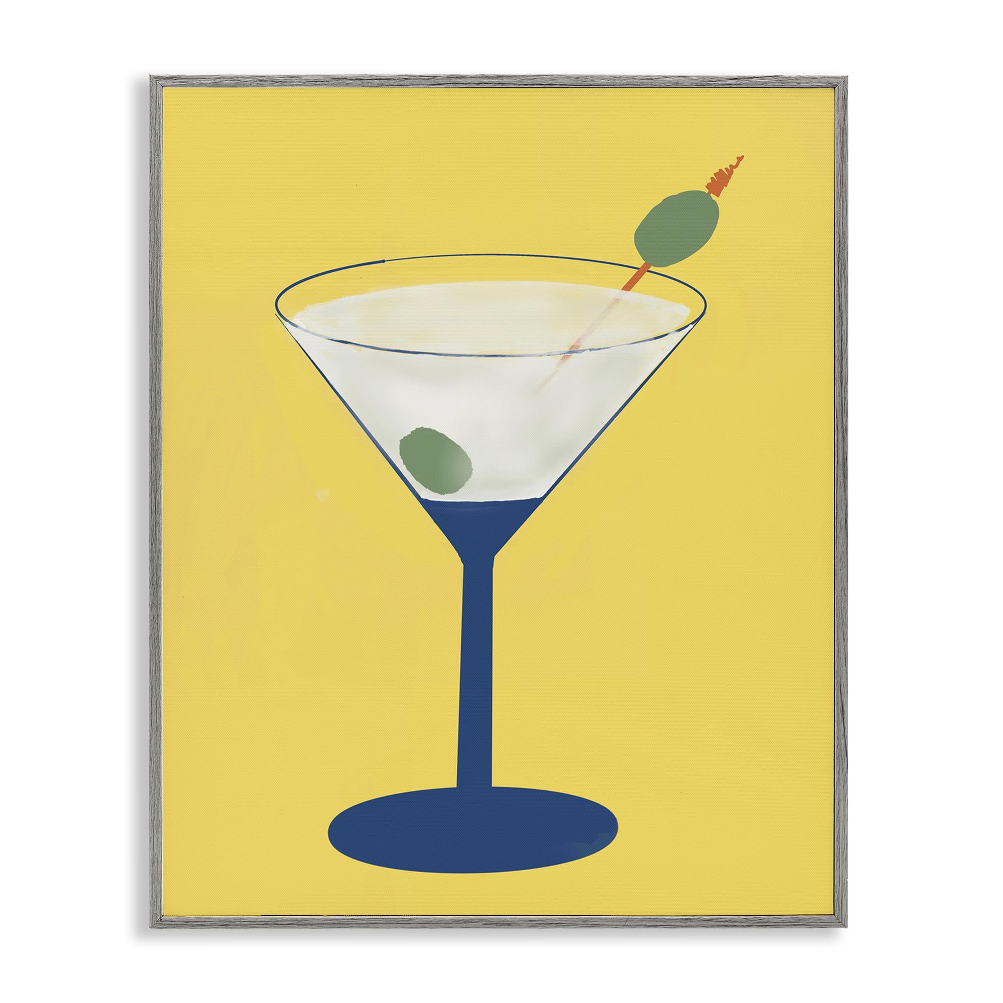Arte giclée enmarcado Stupell Industries gris de 40x50cm resistente y fácil de colgar en pared