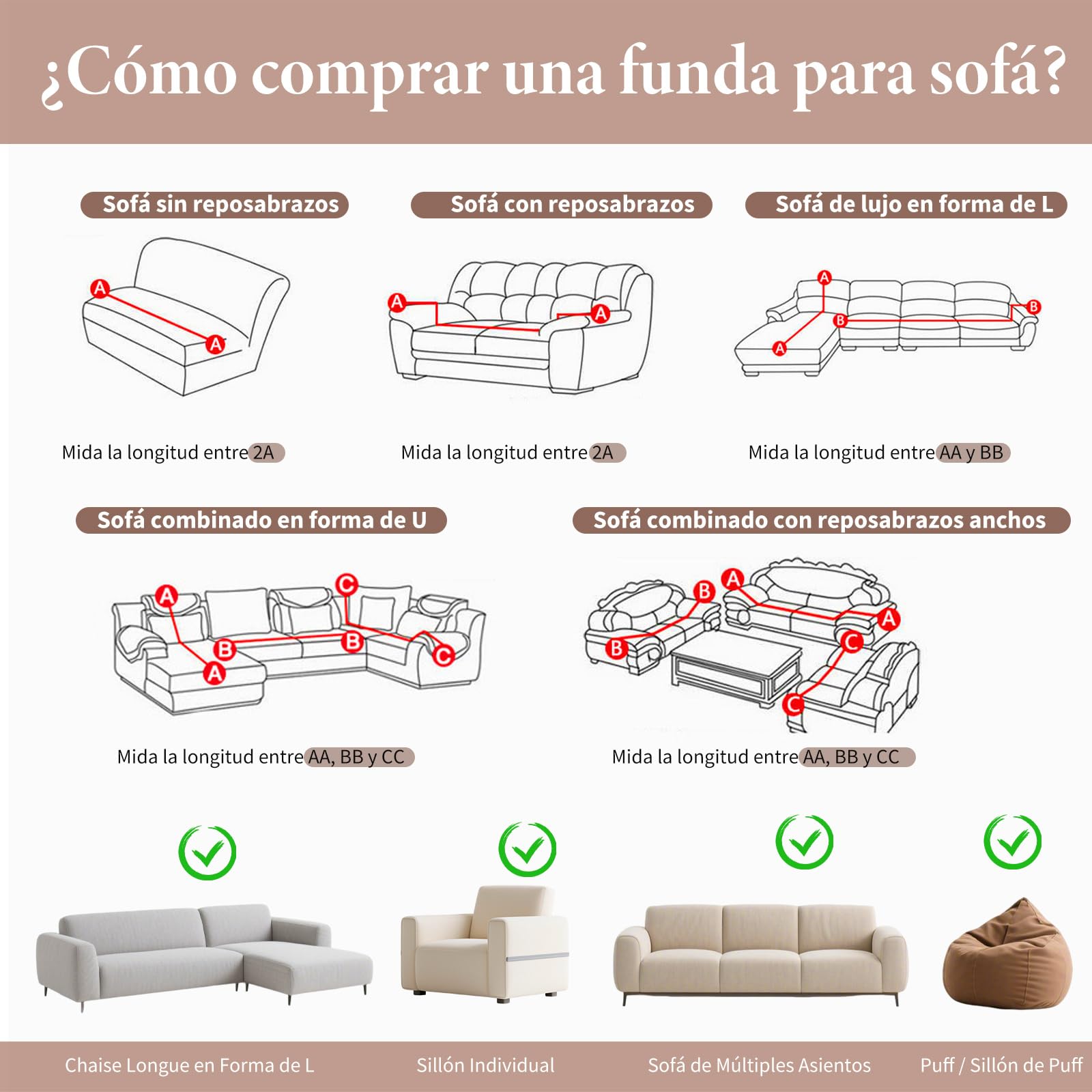 Plaid Cama Impermeable Funda Cubre Sofa Moderno Color Sólido, Protector de Sofa, A Prueba De Arañazos para Proteger El Sofá, Resistente a La Abrasión 180 * 260cm-Beige