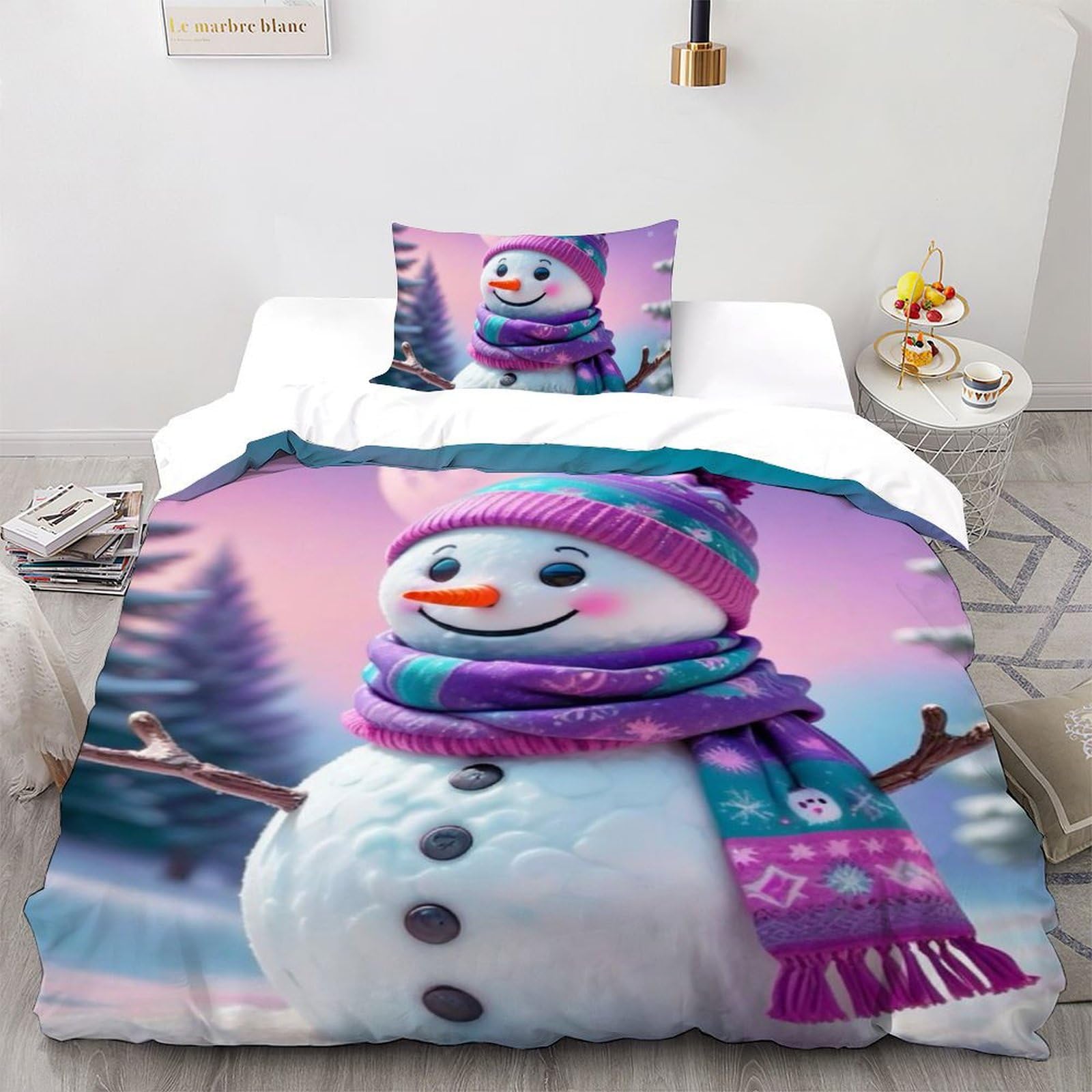 Housse de couette dessin animé 135x200cm lit simple enfant microfibre
