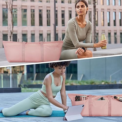 Miniatura 5 de Bolsa grande para esterilla de yoga con compartimento para zapatos y bolsillo impermeable, bolsa de gimnasio para pilates con soporte para esterilla