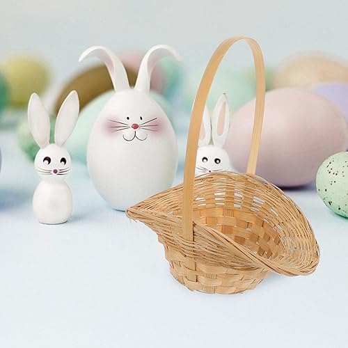 Miniatura 7 de DOITOOL Cesta tejida para alimentos, portátil, para aperitivos, pan, flores, fruta, 2 uds