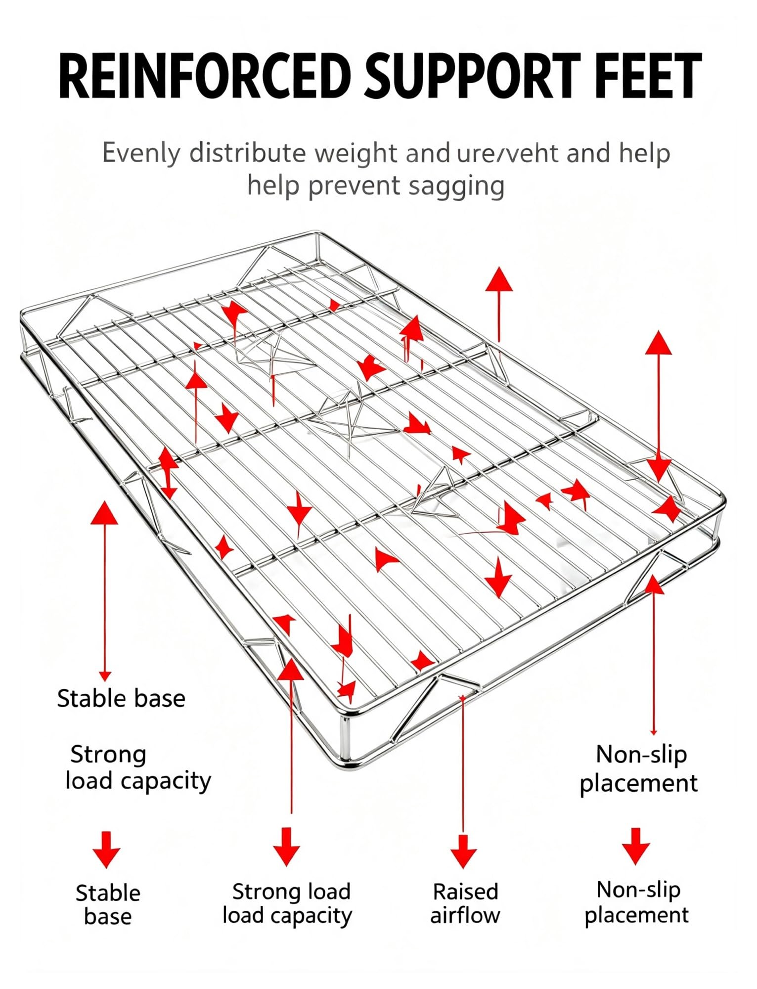 Espositore 2 Livelli Acciaio Inox per Carne e Torte