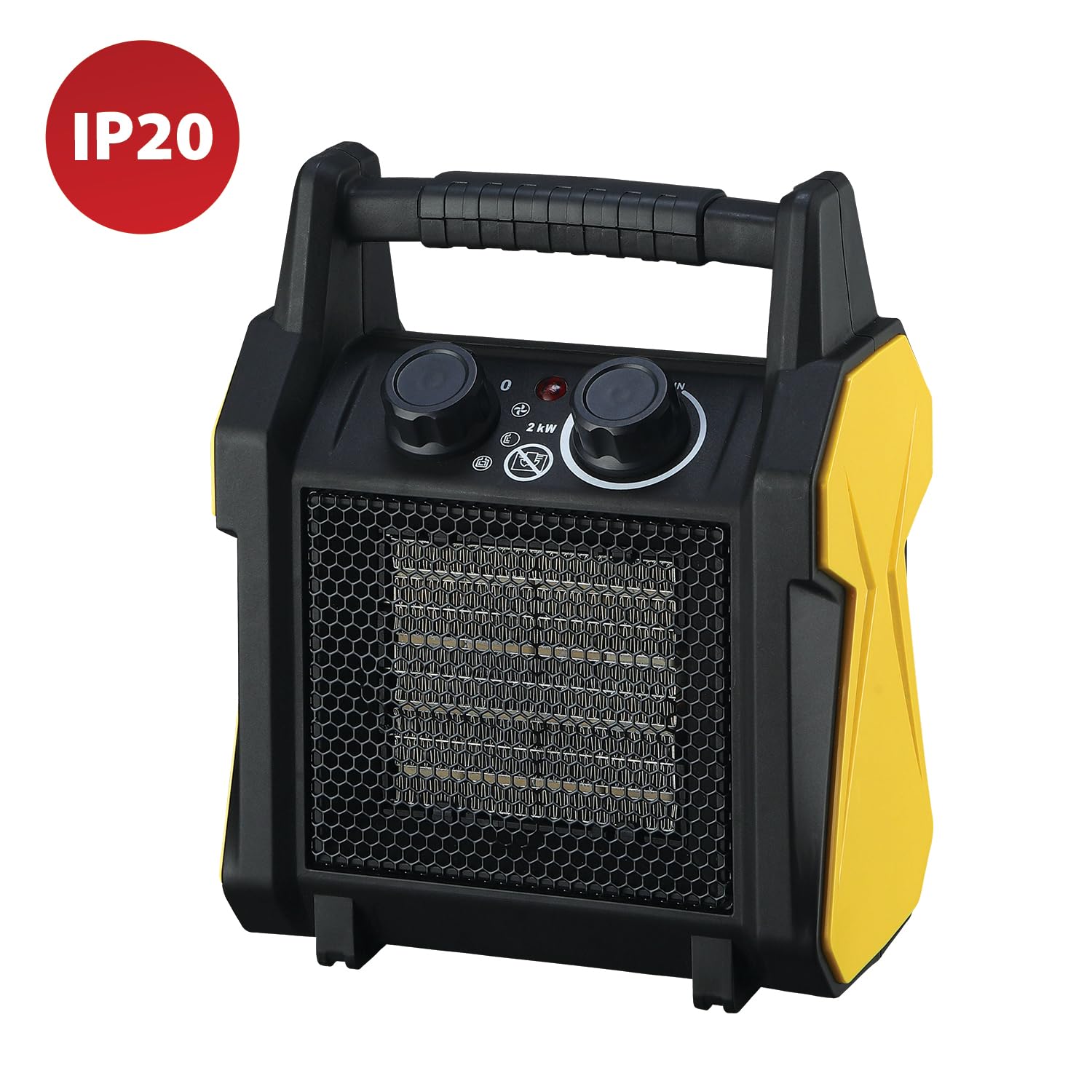 Stak Generatore d’Aria Calda 5kW – Riscaldatore Ceramico Portatile con Ventola, 2 Velocità, Termostato di Sicurezza – Asciuga Intonaci e riscalda