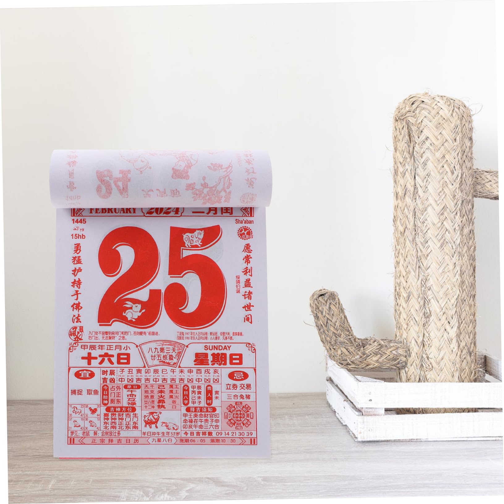 Ręcznie rozdarty stary almanach księżycowy kalendarz stojący chiński kalendarz z przewijaniem księżycowy kalendarz biurkowy codzienny kalendarz domowy stojący kalendarz akcesoria papierowe biuro