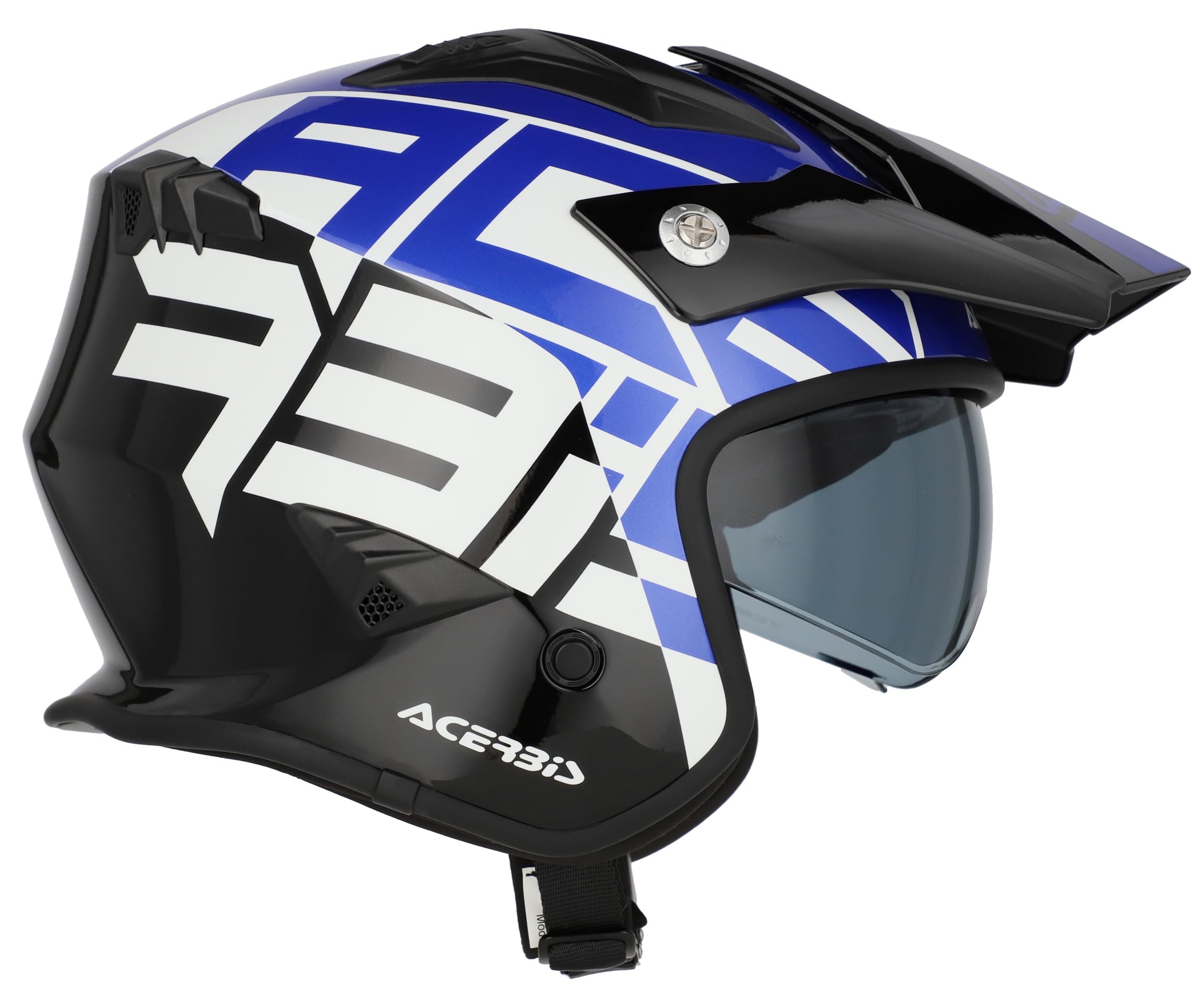 ACERBIS Helmets Casco Jet Aria Azul y Negro Totalmente Homologado 22.06 (L 59/60)