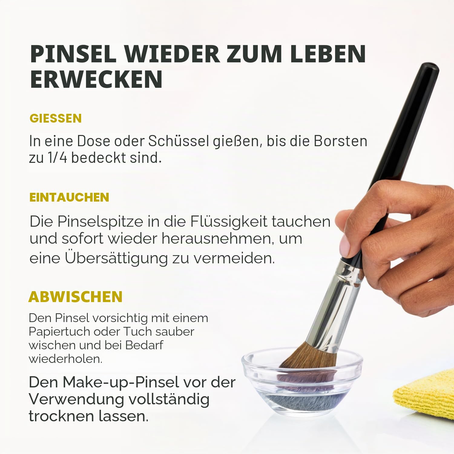 Cinema Secrets Original Make-up-Pinsel-Reinigungslösung, professioneller Reiniger für Make-up-Pinsel, schnell trocknend, spülfreie Formel, entfernt hartnäckiges, wasserfestes Make-up, Zitrone (946.4