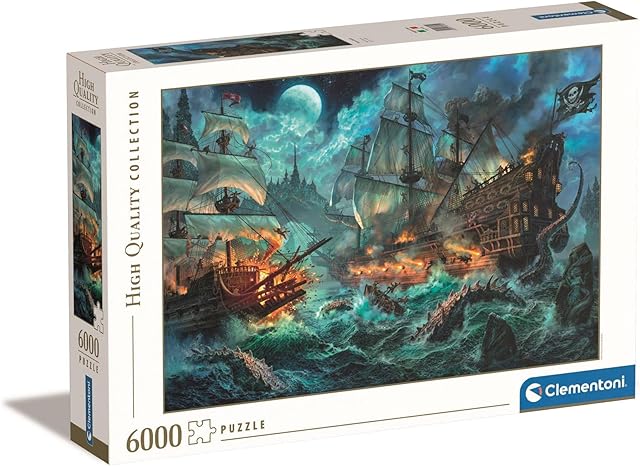 Clementoni 36530 Collection Pirates Battle 6000 Pieces, Made in Italy, Jigsaw Puzzle for Adults, Multicoloured