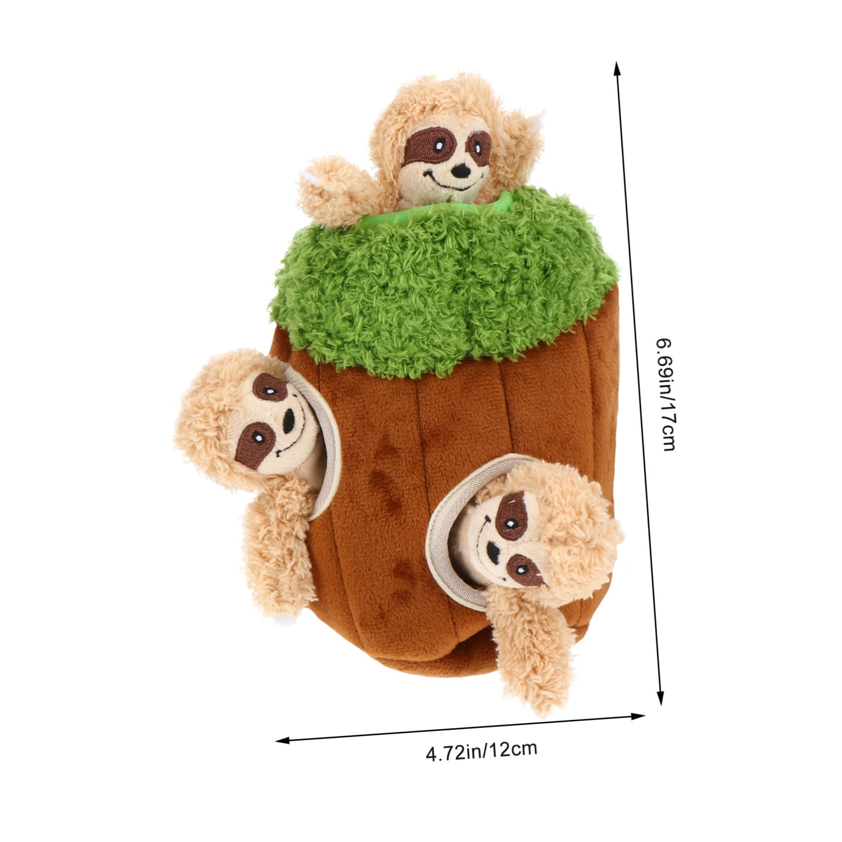 SHINEOFI Hunde Plüschtier 4 Stück aus Plüsch in Tierform Quietschendes Hundespielzeug in Kaffee Interaktives Versteckspielzeug für Hunde Begleiter und Trainingsspielzeug für Haustiere