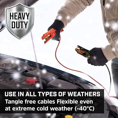 Miniatura 3 de Energizer Cables de puente para batería de automóvil, cables de refuerzo automotrices resistentes para arrancar baterías muertas o débiles con bolsa