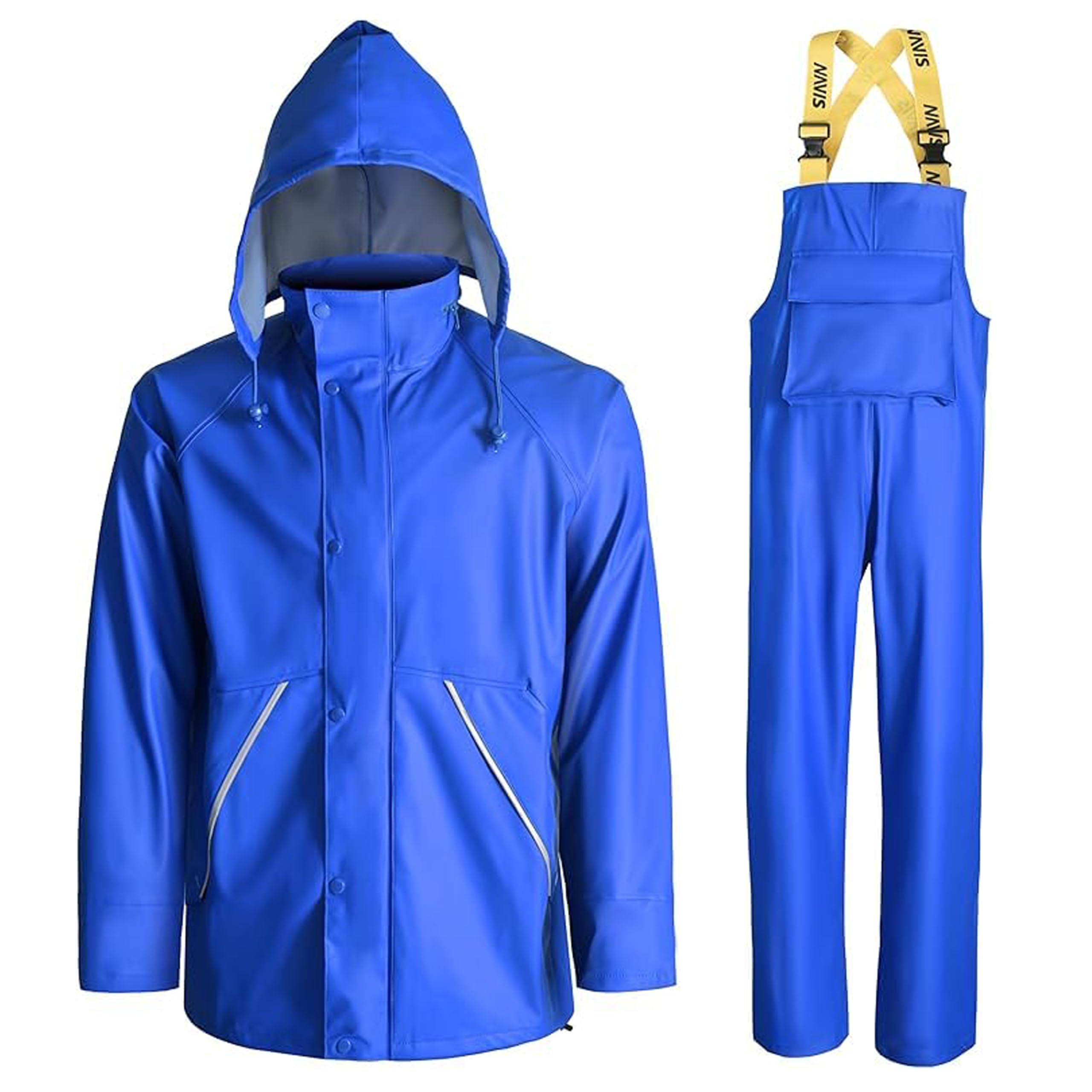 Combinaison De Pluie Imperméable Respirante Homme/femme - Veste + Pantalon Avec Capuche - Pour Activités Extérieures, Travail - 5