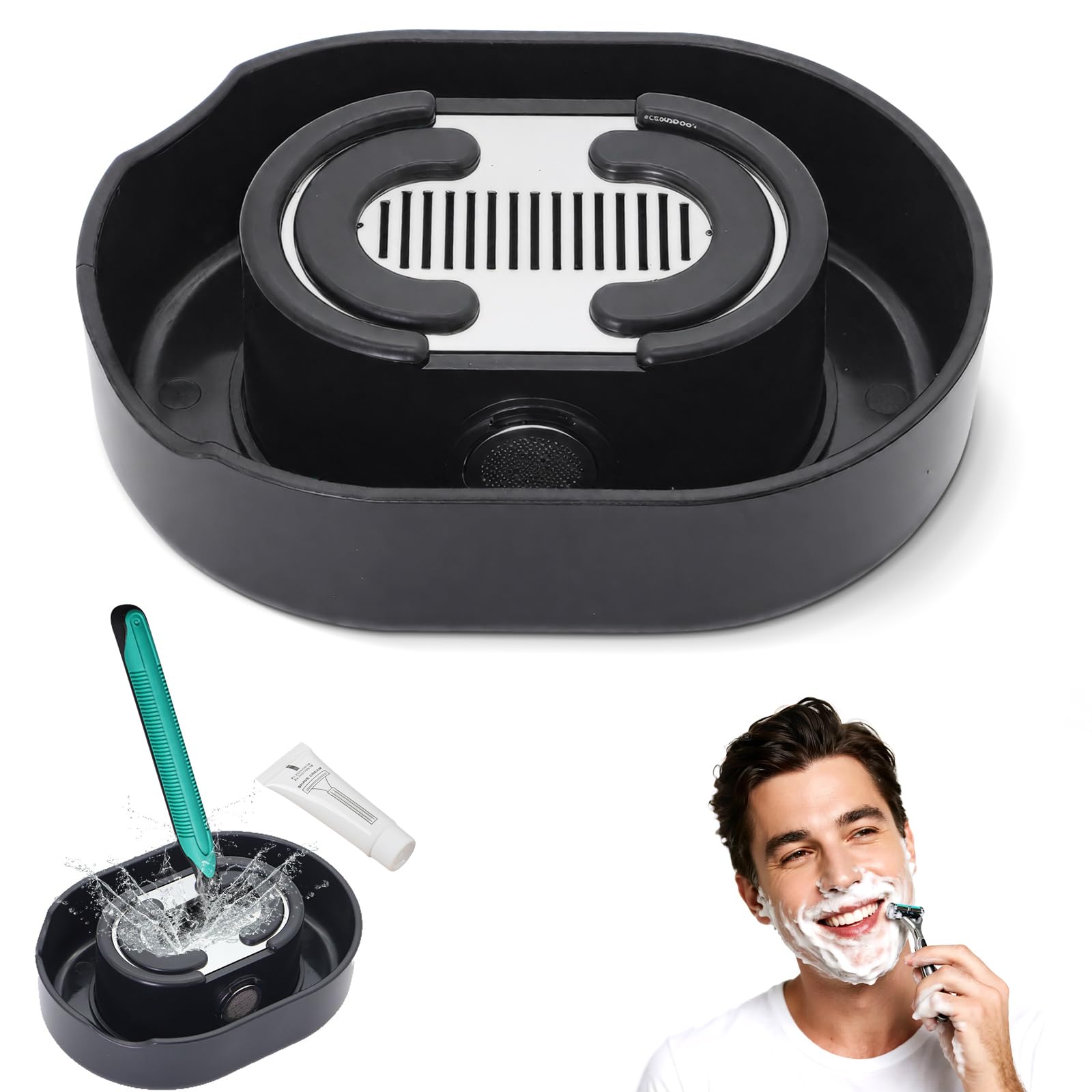Photo 1 of **NON FUNCTIONAL** Men's Shaving Razor Rinser Cleaner,Portable Razor Rinser for Shave,Applies to Most Hand Shavers,Quick Cleaning,Say Goodbye to Clogged Razors and Dirty Sinks (1Pcs) (black)