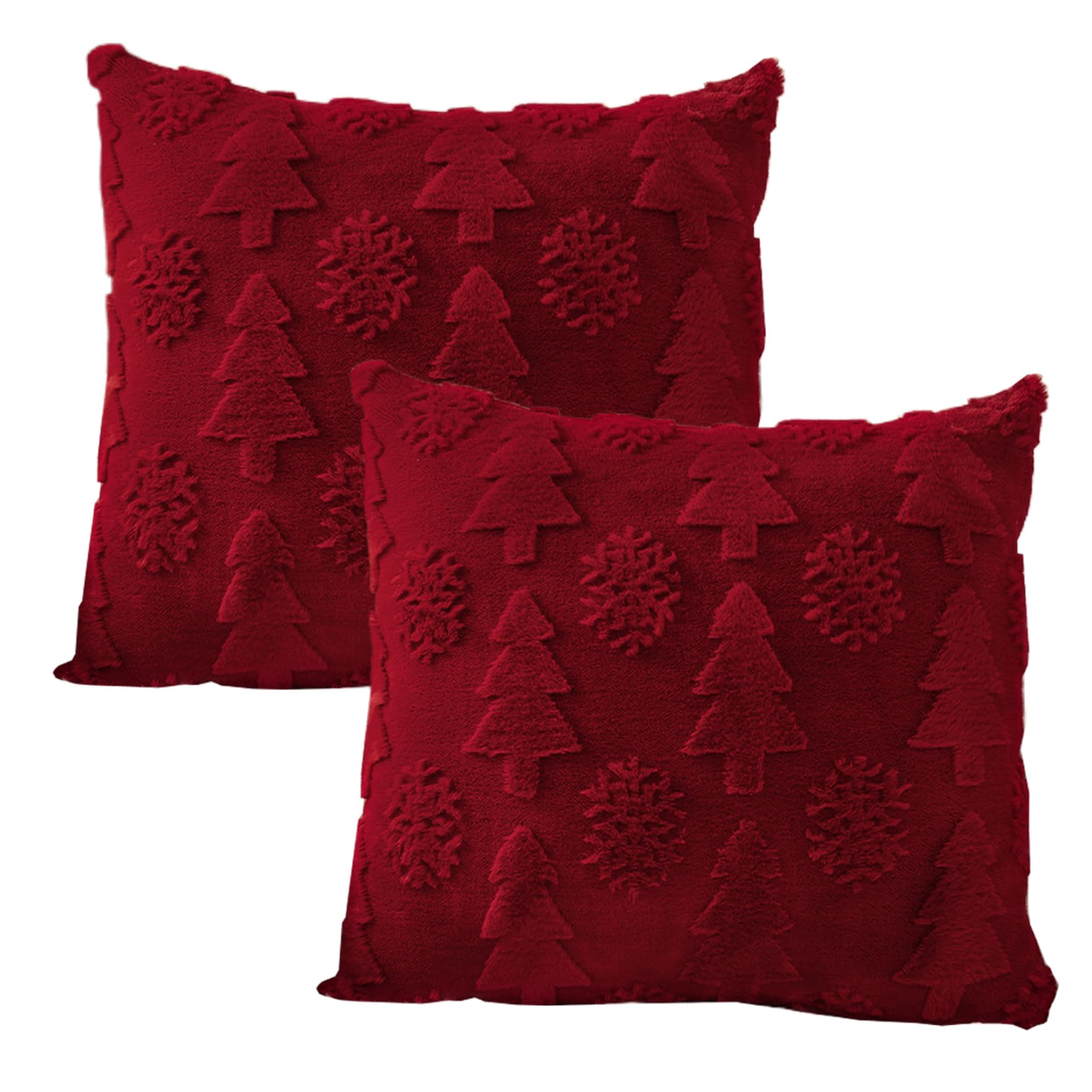 Couvre-oreillers d'arbre de Noël finitions haut de gamme taie coussin design flocon