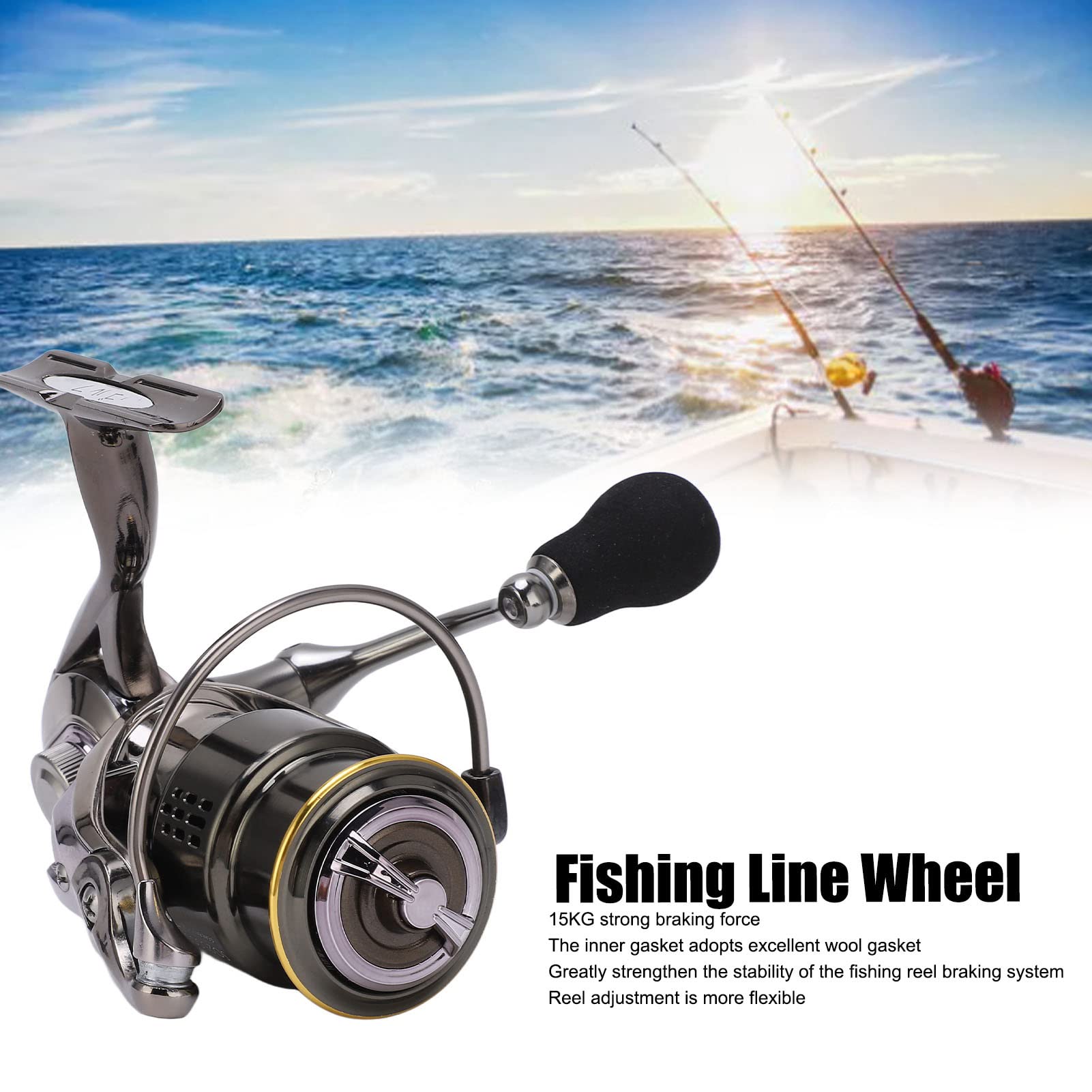 SG2500S Kołowrotek Spinningowy, Lekki Kołowrotek Wędkarski z Aluminiowym Korpusem, Sprzęt Wędkarski 9+1 BB, for Wędkarstwo Morskie, Słodkowodne, Ice Fishing