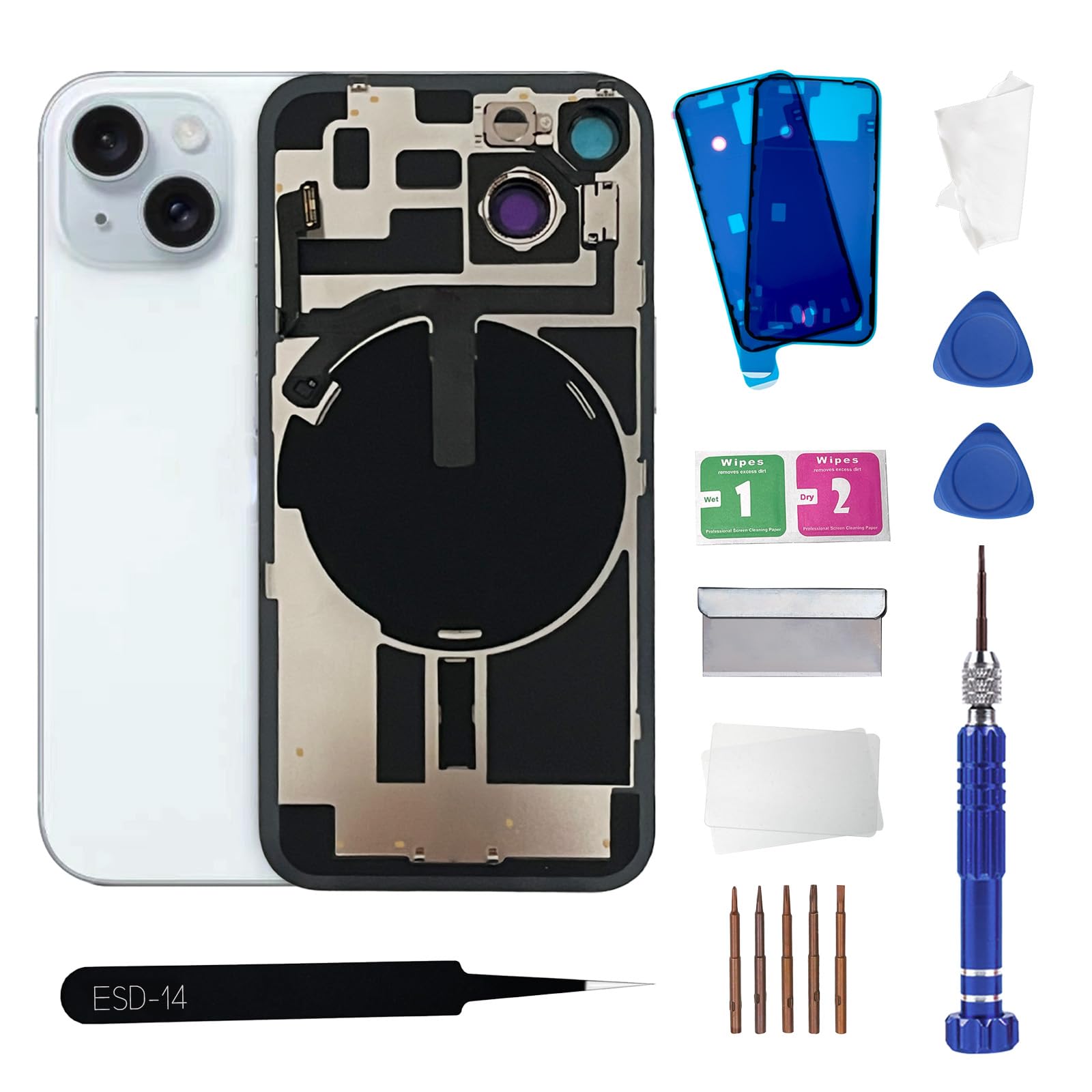 iPhoneアクセサリー Iphone 15 plus Amazon.com: 15Plus Back Glass Replacement with Wireless Charging