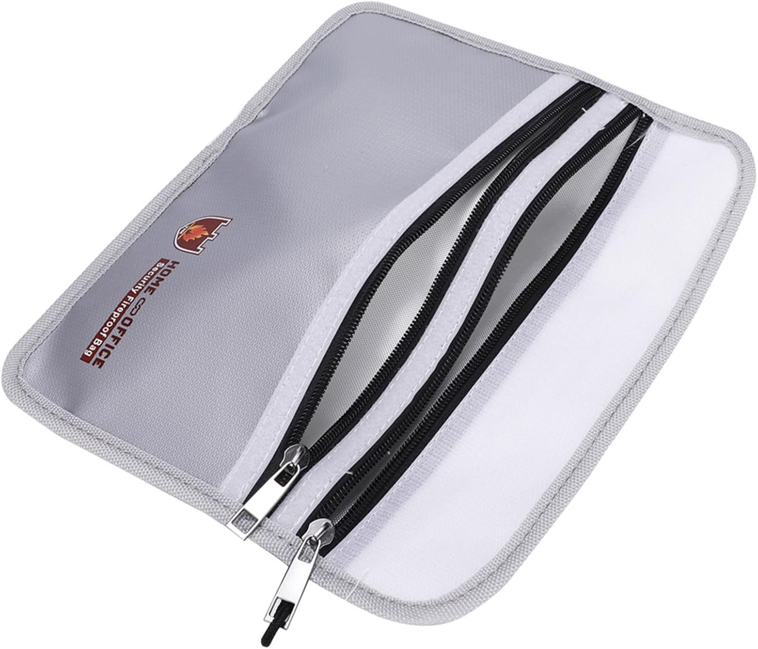 Document Bag Safe Fireproof,11x 7" Waterproof Fireproof Money Bag for Cash with 2 Zipper Safe Box Money Pouch Envelope Container for Passport,Currency,Keys-Vertical & Horizontal