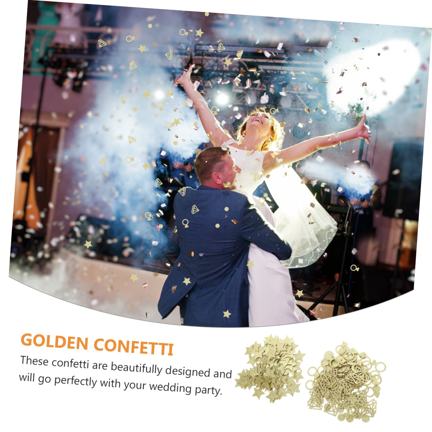 Abaodam 3er-Sets Konfetti- Für Hochzeiten Brautpartys Dekoratives Diamantpapier-konfetti Für Feiern 2 Packungen * 3