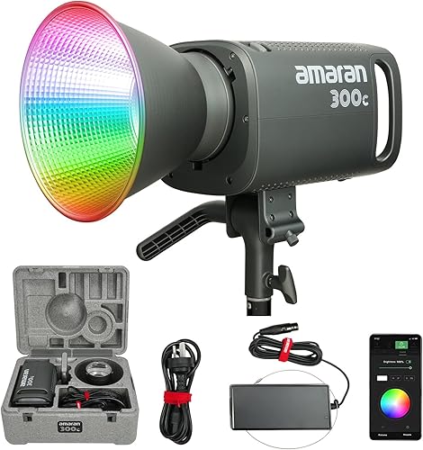 Aputure Amaran300c 300W RGBWW Fuente Punto LED COB Gris Claro