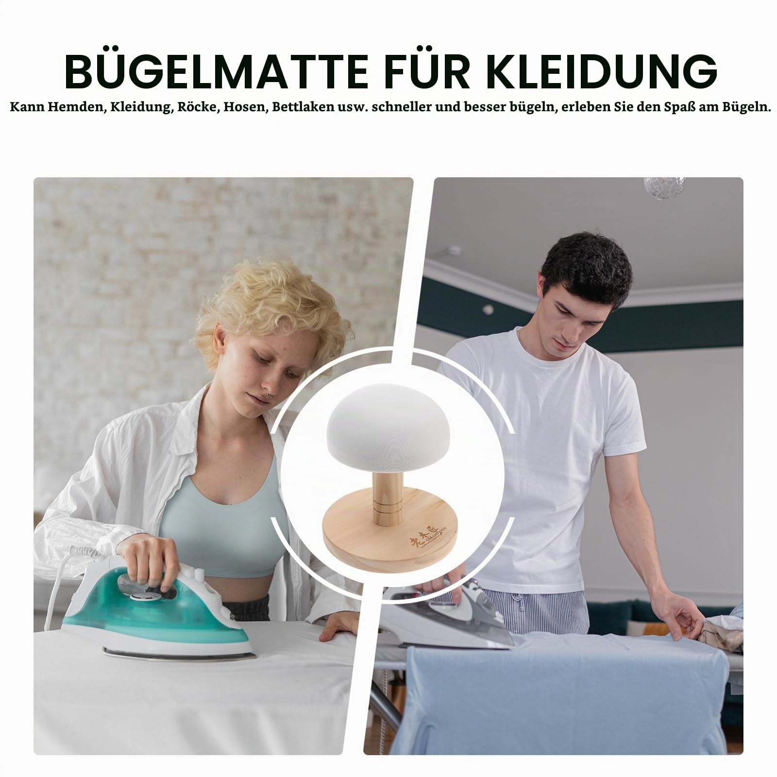 Alipis Kompaktes Bügelhocker Bügelbrett Mit Rutschfester Unterlage Und Bügelkissen Für Haushalt Wohnzimmer Schlafzimmer 8.07X7.28X7.28In