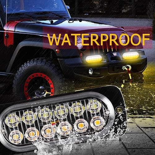 Miniatura 6 de KaiDengZhe Amber & White - Barra de luz estroboscópica de montaje en superficie súper brillante, 12 LED, advertencia de emergencia, construcción de