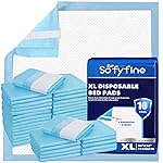 SOFYFINE Bed Pads with Adhesive Strip 30x36 Thicken Elderly Adults Incontinence Underpads Disposable,Heavy Duty Absorbent Chucks Waterproof,XL Extra Large Puppy Pee Training Pad[10 Pads]