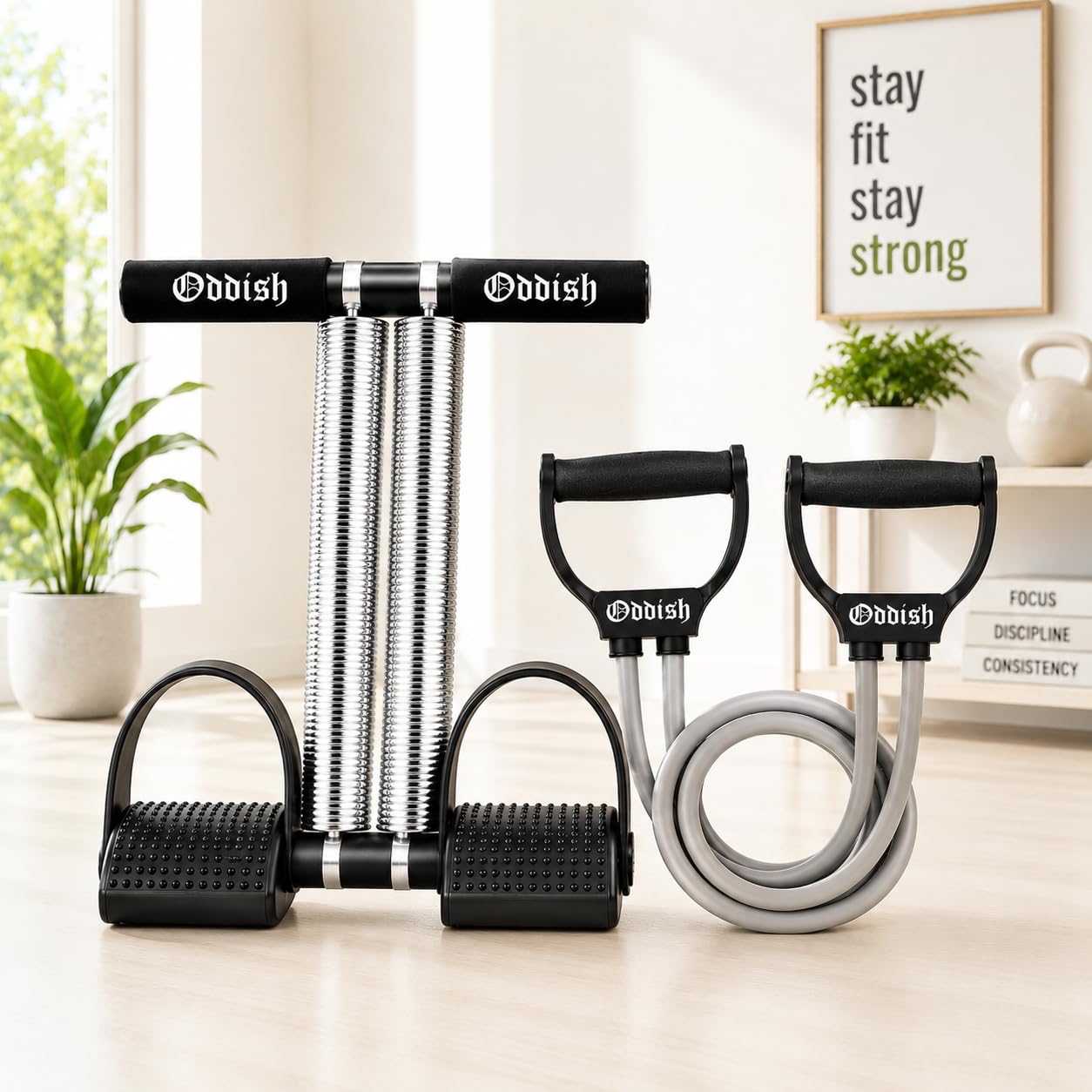 ODDISH; way to fitness- Large & Wide Range Double Spring Tummy Trimmer Abs Workout Stomach Exercise Machine in Gym, Home for Abdominal, Belly Exercise Waist Trimmer For Men and Women (Black)-image-31