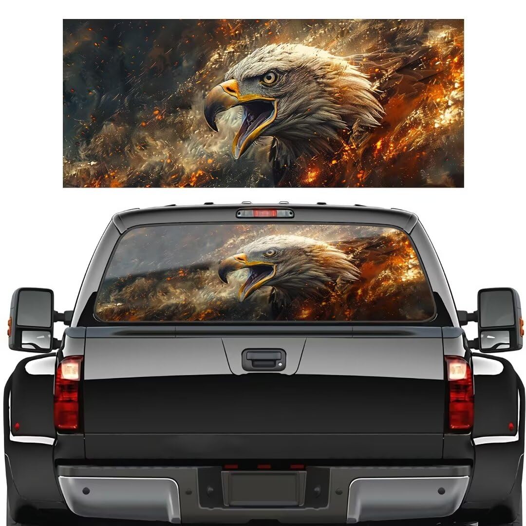 Autocollant aigle pour camion 168x50 cm idéal pour les voyages et les trajets quotidiens