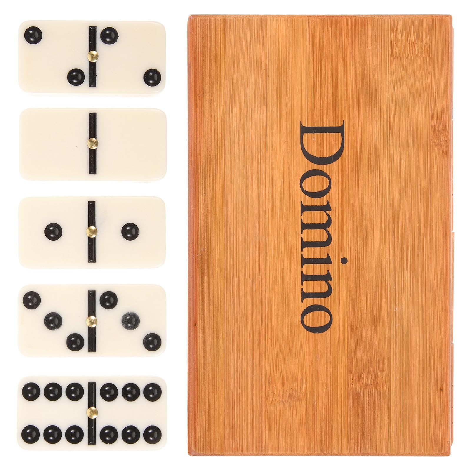 Domino Bois Vintage Jeu de Société Familial et Léger pour Apprentissage et Voyage Coffret Cadeau Authentique