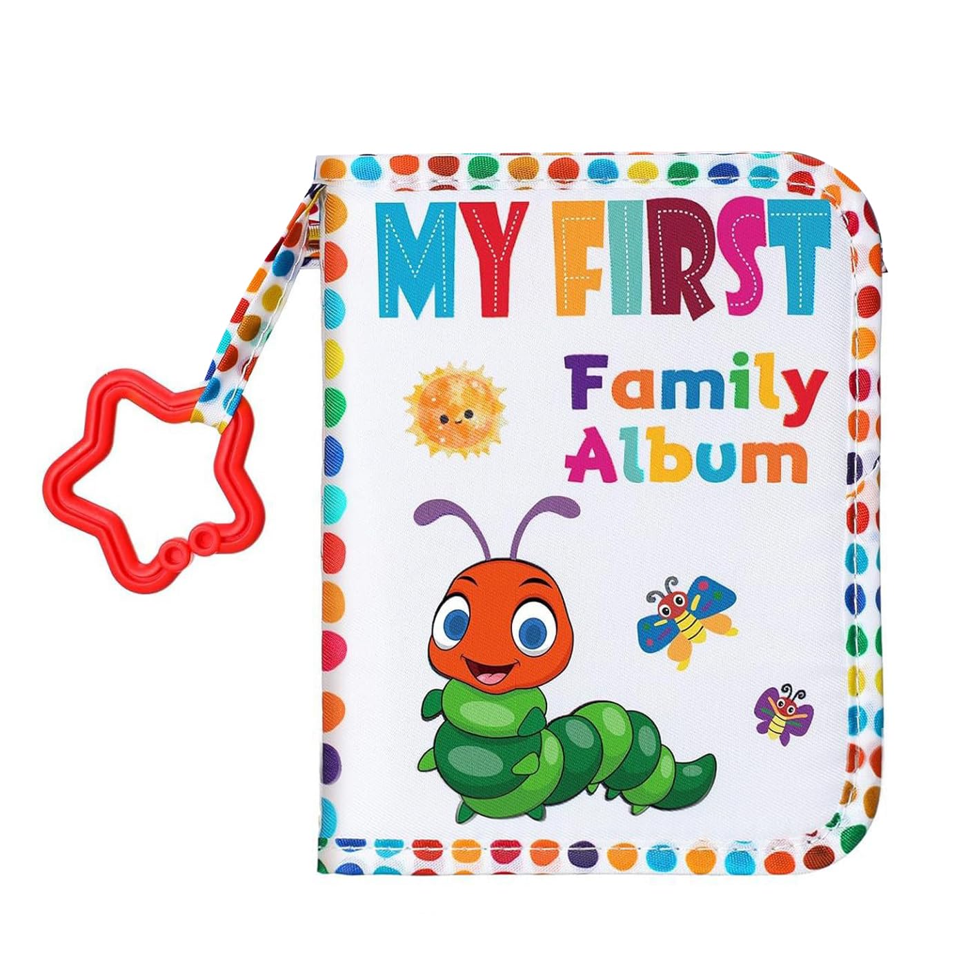 Expandable Family Memory Journal for Infants Toddler Washable Fabric Cover Early Childhood Development Interactives Learning Tool Family Keepsakes Scrapbook