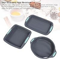 Vista 4 de 3PCS Silicone Bread Loaf Pan, Silicone Bakeware Set Nonstick Baking Cake Pan Heat Withstand Bakeware Tools Oven Safe for Homemade Bread Cakes