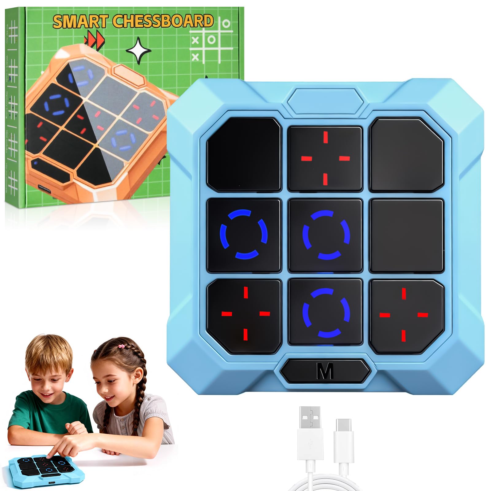 4 in 1 Gioco Elettronico Tic Tac Toe, Portatili Giochi Di Puzzle