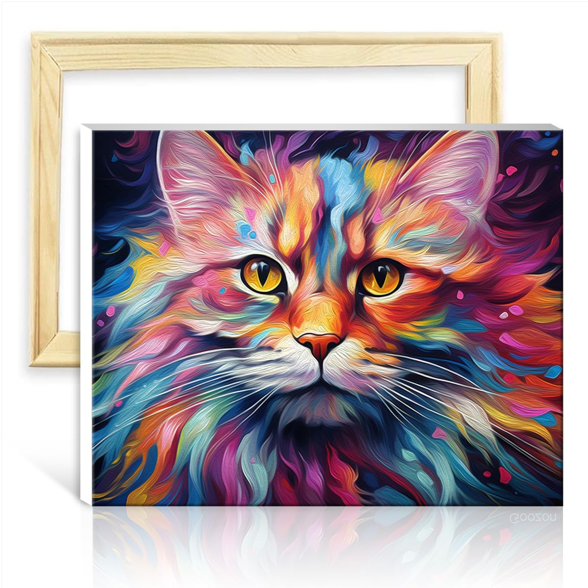 TANGFEIY Paint by Numbers Siberian cat Paint by Number Adults with Brushes Acrylic Pigment Digital Painting Wall Art Oil Painting by Numbers Kits No Frame(30x40cm) — image 1