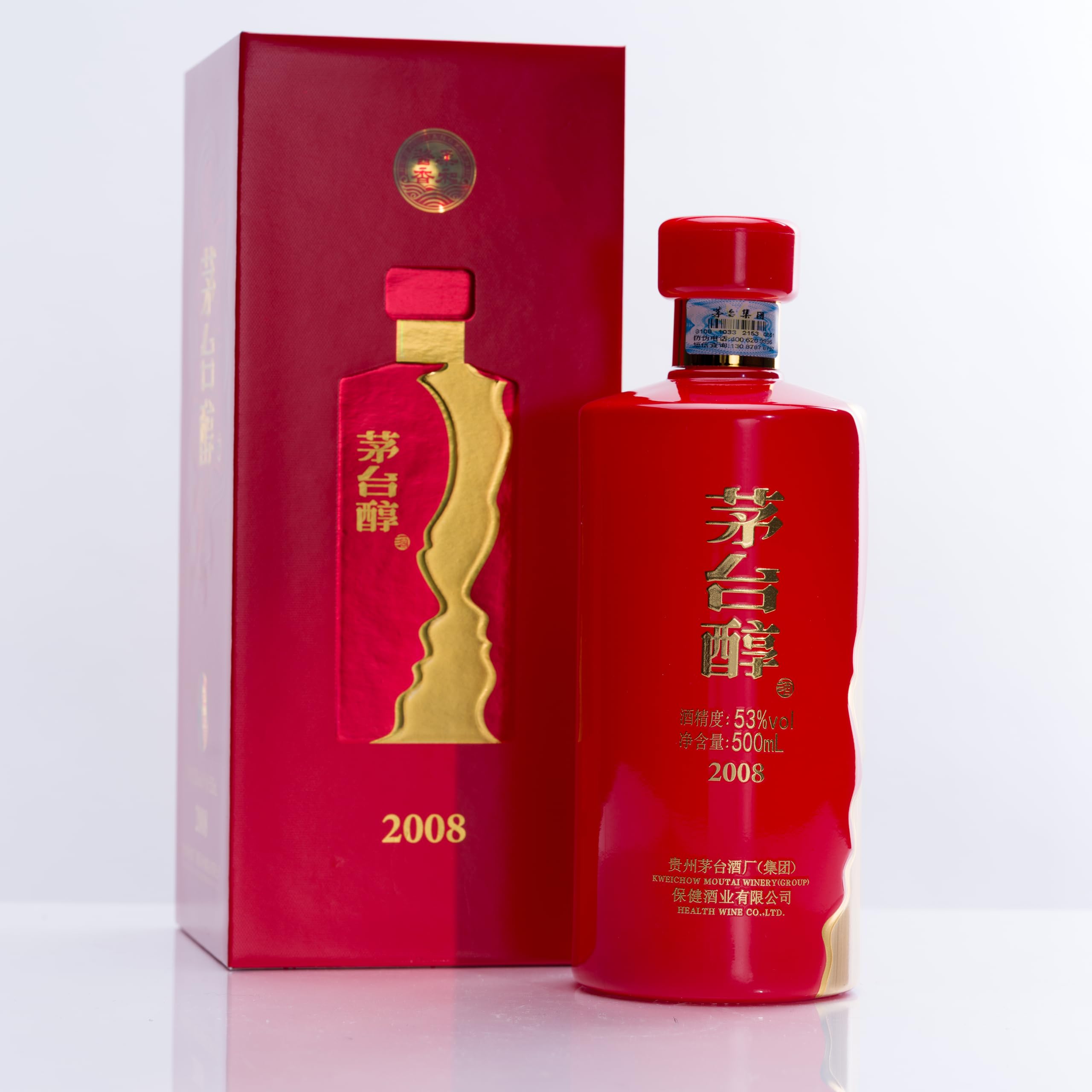 Amazon.co.jp: 茅台醇2008 アルコール53度500ml 箱付 中国酒 白酒 柔和