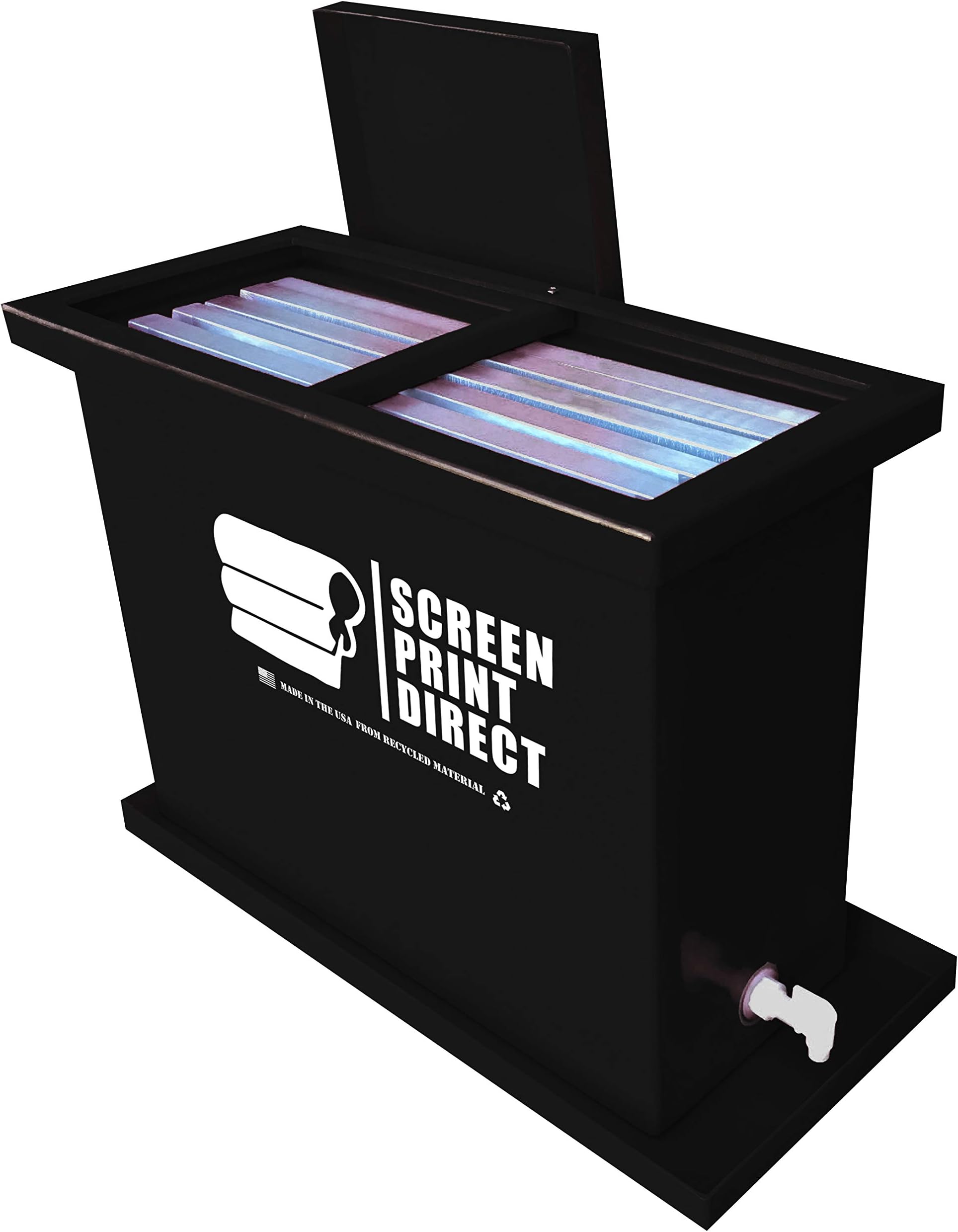 Ecotex® 30 Gallon Screen Printing Dip Tank Kit Includes Tank and 3 Gallons of Dip Tank Solution Fits 6 Screens up to 23" x 31" Little Dipper Tank by Screen Print Direct Dip Tank Kit