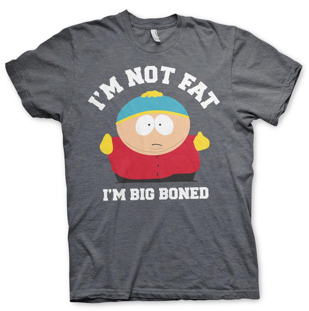South Park Officially Licensed I'm Not Fat I'm Big Boned Mens T-Shirt (Dark-Heather), XXL