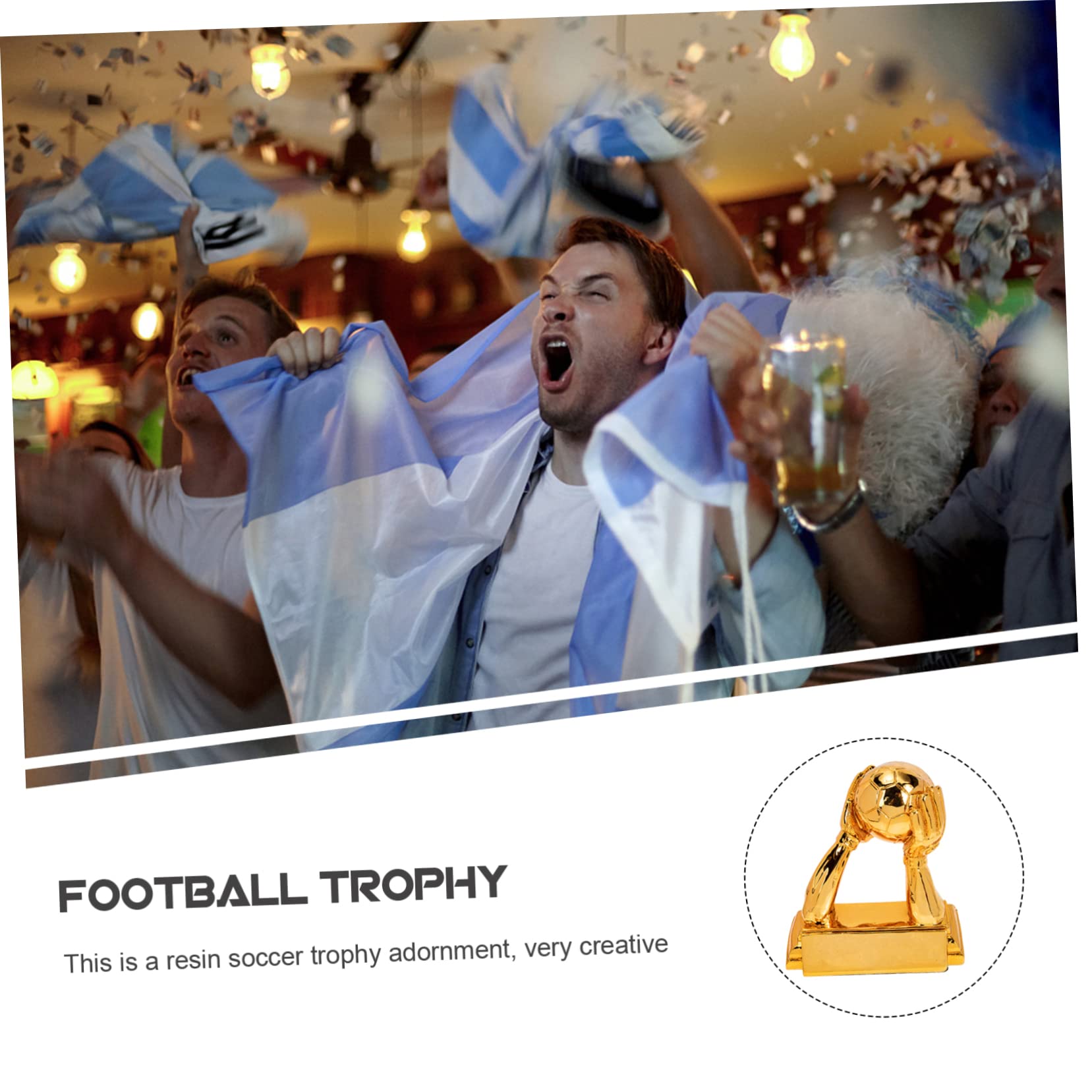 GANAZONO Golden Goalie Trophy for Soccer Fans Decorative Resin Football Award for Home Decoration Souvenir for Goalkeeper Recognition and Collectors