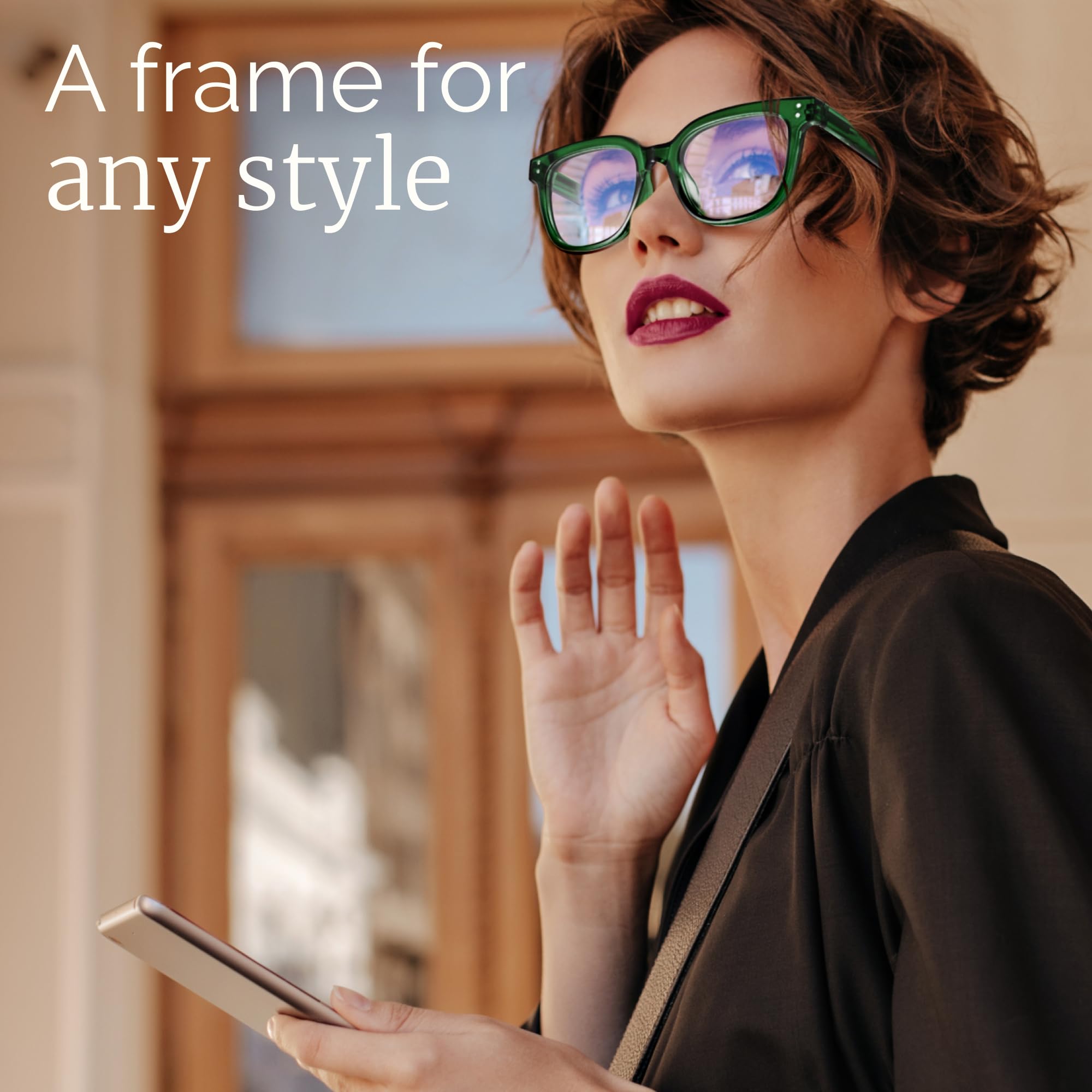 miyya Gafas de luz azul de gran tamaño para mujer, gafas de moda, gafas de pantalla de ordenador, gafas sin receta para mujer