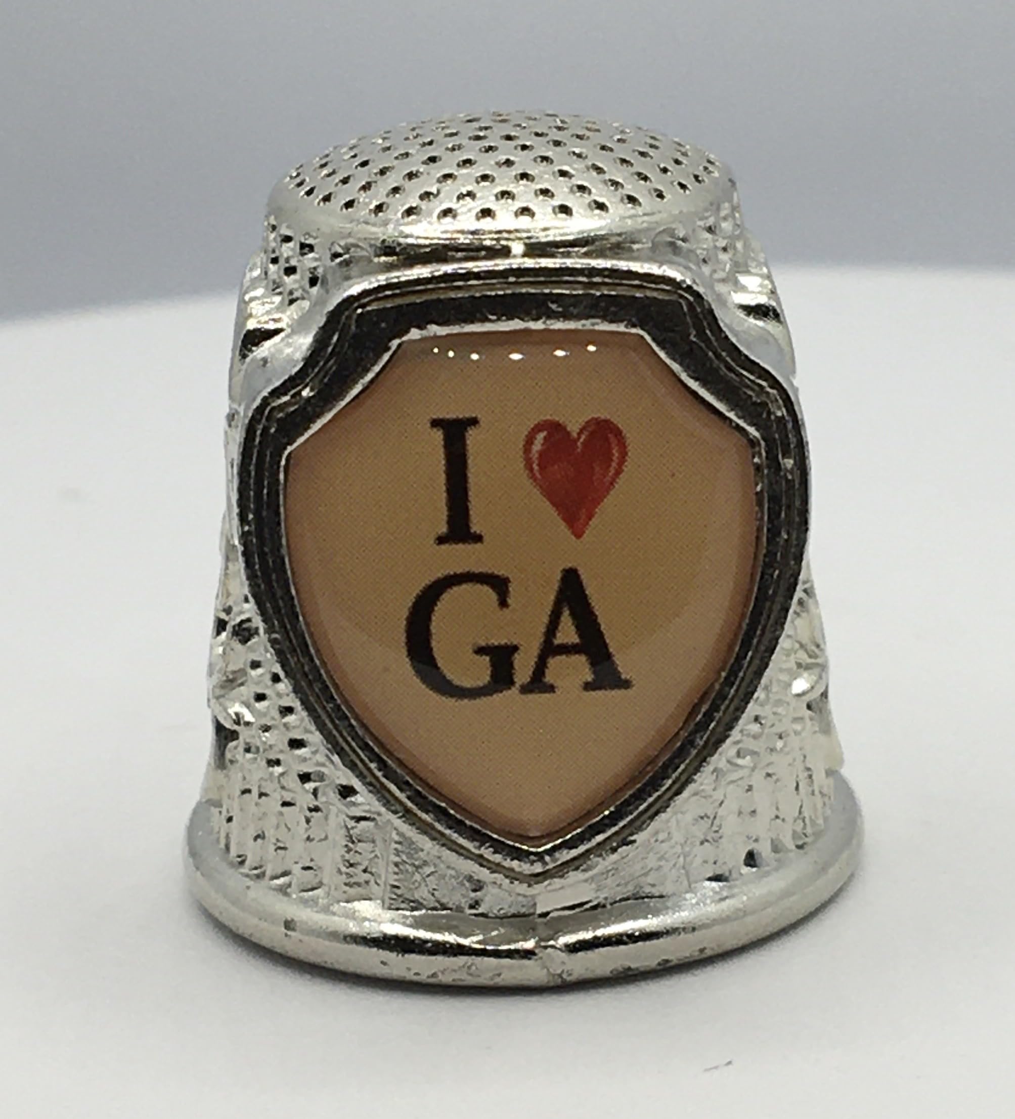 646 I Love GA (Georgia) City Collectible Souvenir Thimble