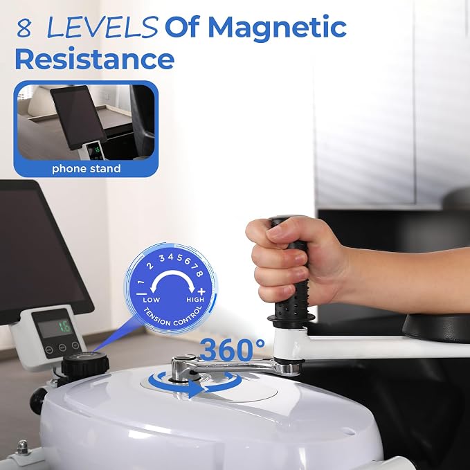 Bicicleta de brazo magnética para ejercicio terapéutico miniatura 3