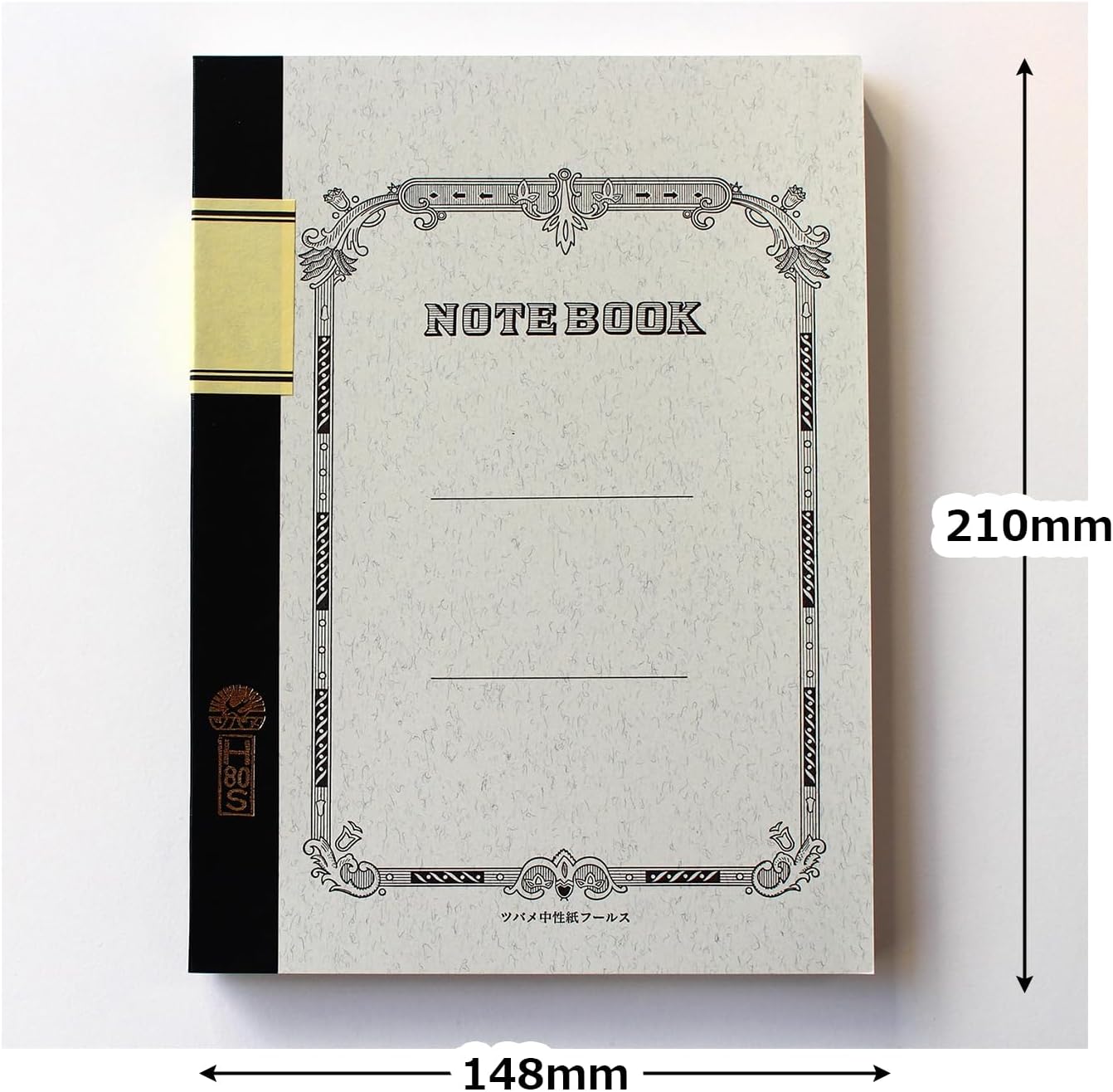 ツバメノート Tsubame H80S-2P Notebook, A5, Ruled, 80 Sheets, 2 Pack