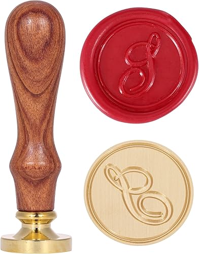 Yoption - Sello de cera con diseño de letra del alfabeto y cabeza de latón retro, sello clásico