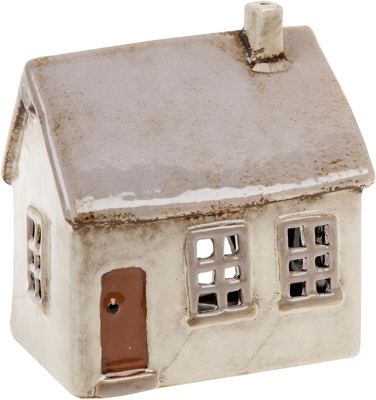Village Pottery Light Grey House Tealight