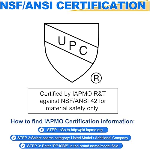Miniatura 2 de GOLDEN ICEPURE Filtro de agua de sedimentos para toda la casa de 5 micrones, de 4.5 x 10 pulgadas, compatible con GE GXWH30C GXWH35F, fontanero