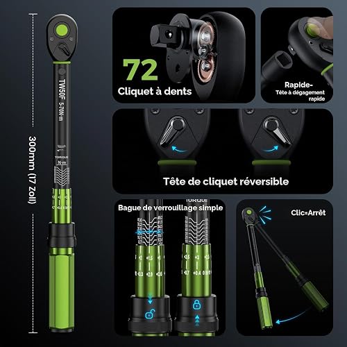 ETOOLAB Chiave dinamometrica per bicicletta 3/8", 5-70 Nm - 5