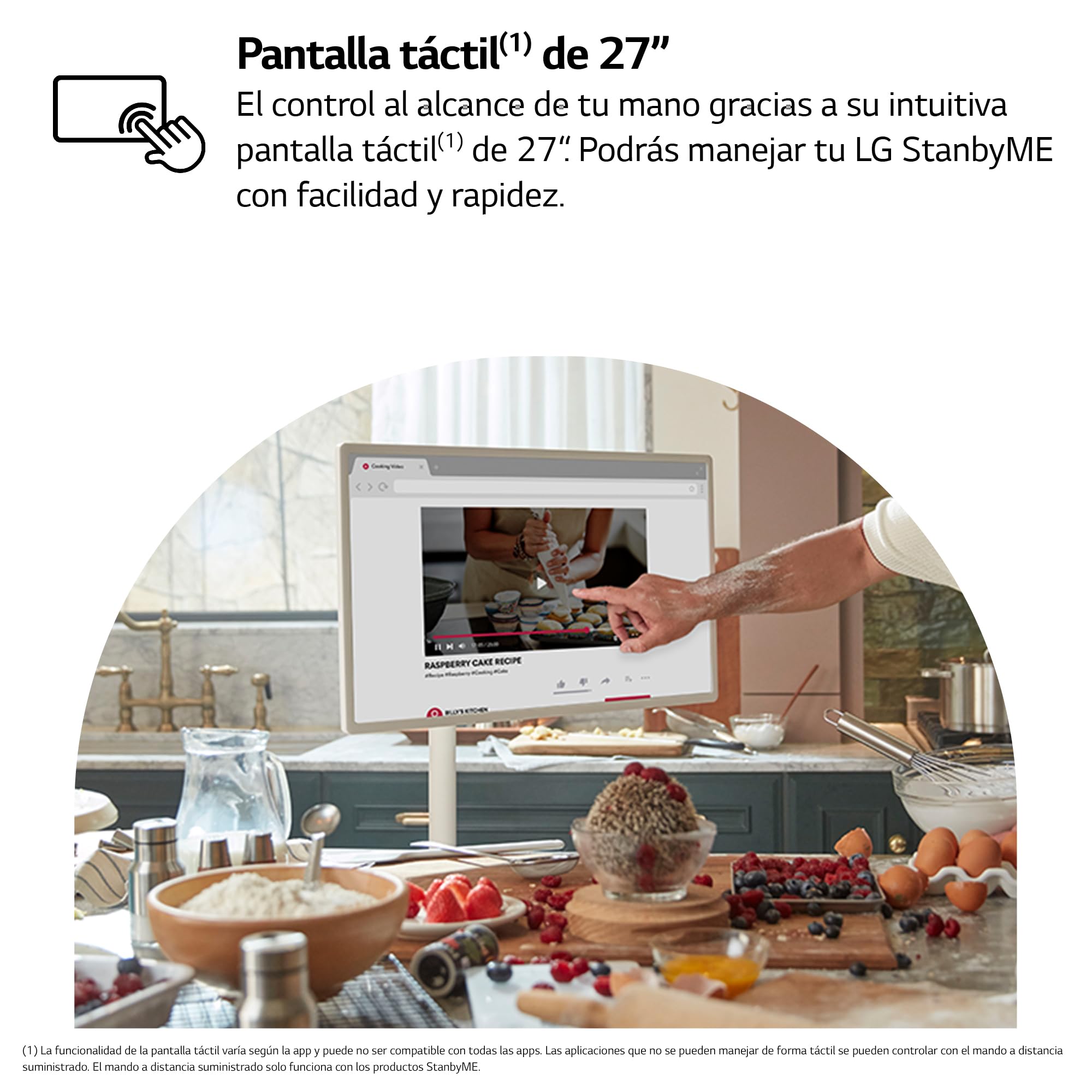 LG 27ART10AKPL - Smart Monitor, StanbyMe, Portátil (Monitor/Smart TV), 27″, 1920×1080, FHD, LED (16:9), webOS6.0, Brillo Ajustable, Mando Incluido, Beige - 5