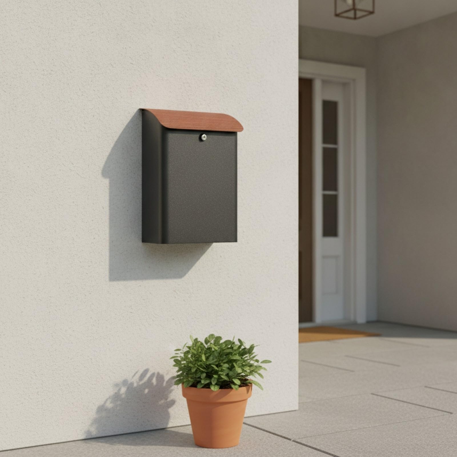kowaku Cassetta per Consegne da Parete Pratica | Bloccabile, Cassetta Postale con Serratura Frontale, Facile Installazione, per Casa, Ingressi