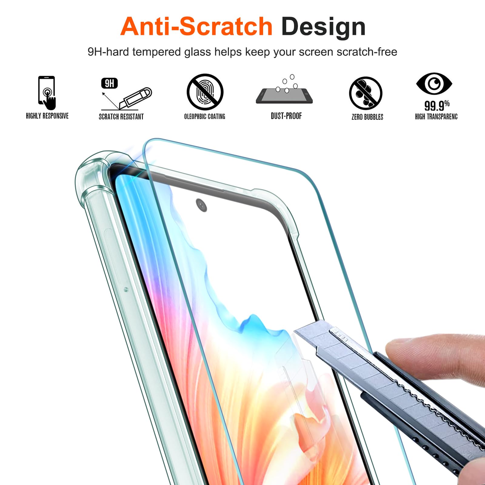 Carcasa Transparente TPU OPPO Kit Protección Total Para Oppo A9 2020 - Funda TPU Transparente + Cristal Templado, Anti-golpes Y Arañazos Pixel 8 A Funda