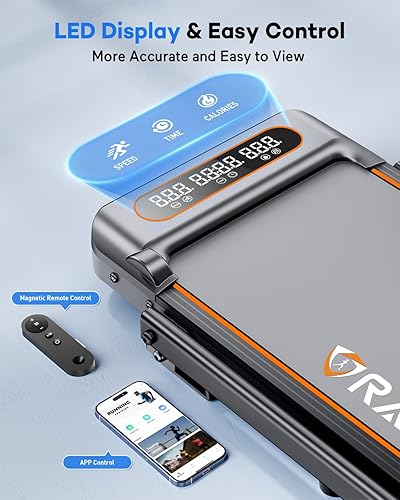 Miniatura 8 de Foldable Treadmill with 10% Incline Upgrade 3.5HP Low Noise Walking Pad Treadmill with Handle Bar 4 in 1 Portable Under Desk Treadmills for