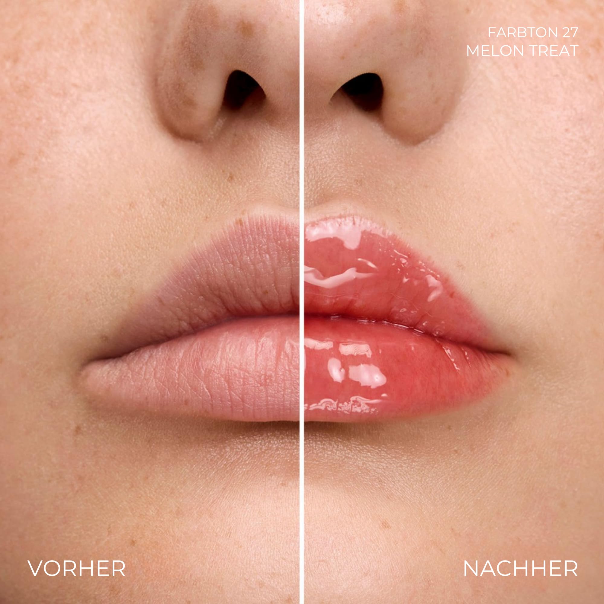 Lancôme Lip Idôle JuicyTreat 27 Melon Treat, Lipgloss, 8,5ml | Apricotfarben mit 3D-Effekt, feuchtigkeitsspendend, leicht und nicht klebend, für gepflegte Lippen insgesamt