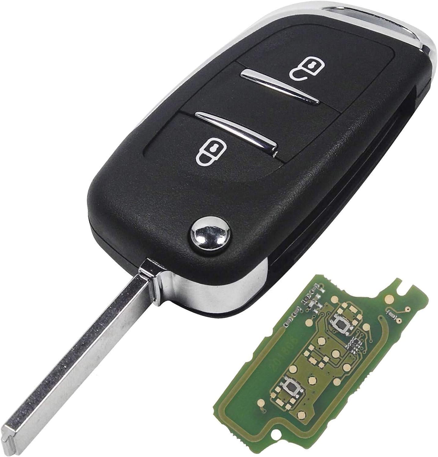 Clé Télécommande Vierge Pour Peugeot 206 / 206SW / 206 CC - ID46, 433 Mhz, à Programmer Soi-même