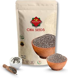 Chia Seeds 200g – 100% Natural, High in Omega-3, Fibre & Protein – V...